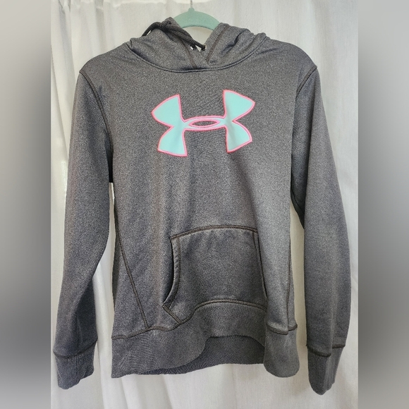 Under Armor Grey Cold Gear Pullover Hoodie Women's Xl. - Picture 1 of 5
